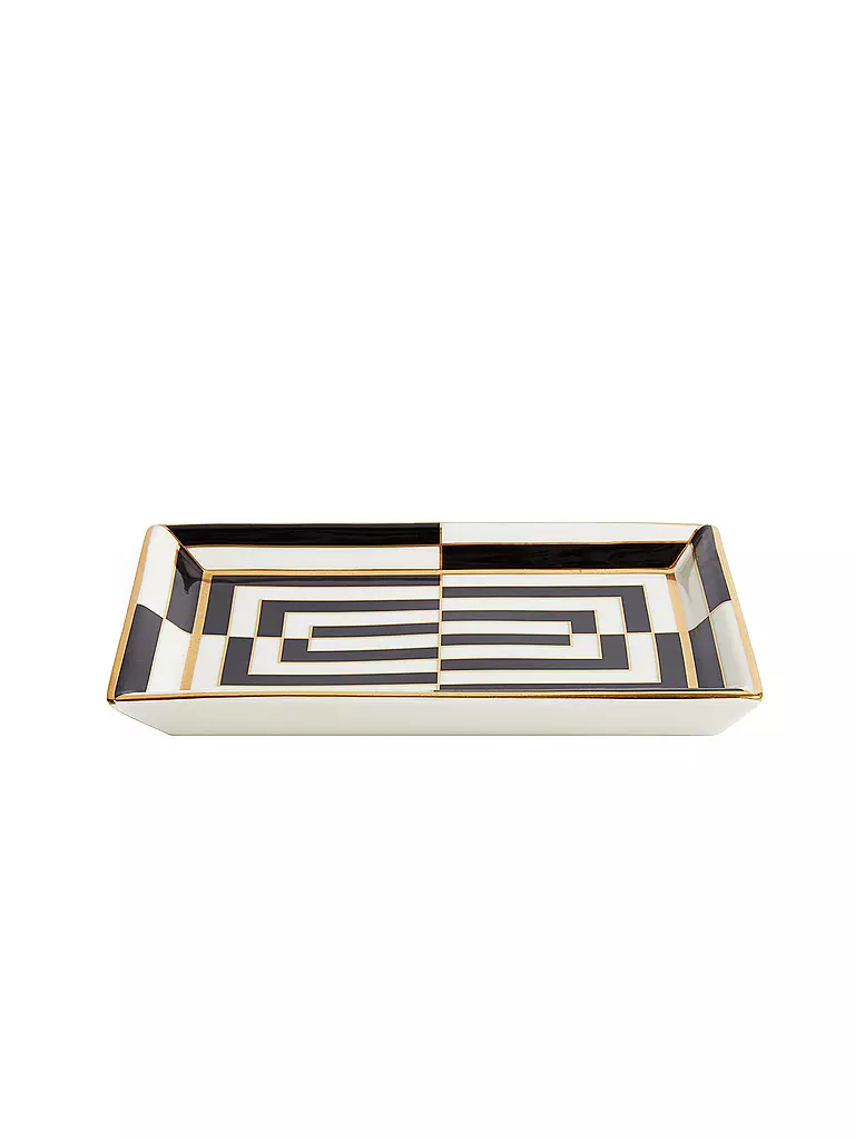 JONATHAN ADLER | Schale OP ART 17,5x12cm Black / White | schwarz