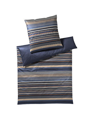 JOOP | Satin Bettwäsche 2x 70x90cm / 200x200cm Micro Lines Ocean