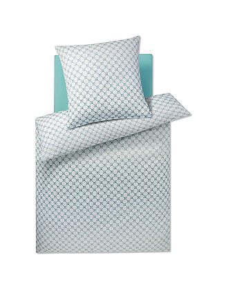 JOOP | Satin Bettwäsche 2x 70x90cm/200x200cm CORNFLOWER GLEAM Aqua 
