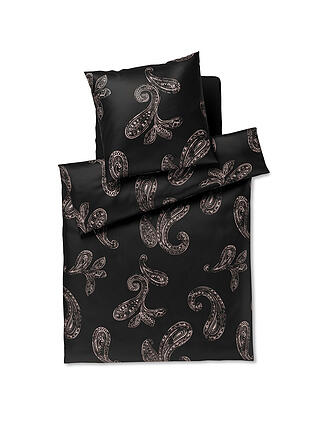 JOOP | Parure de lit en satin PAISLEY 70x90cm/140x200cm Noir