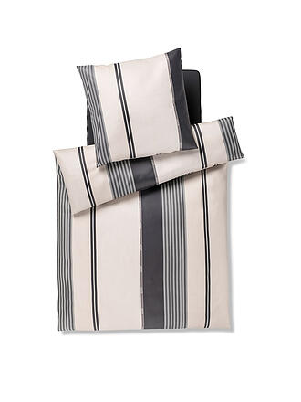 JOOP | Satin Bettwäsche HERRINGBONE STRIPES 70x90cm/140x220cm Black