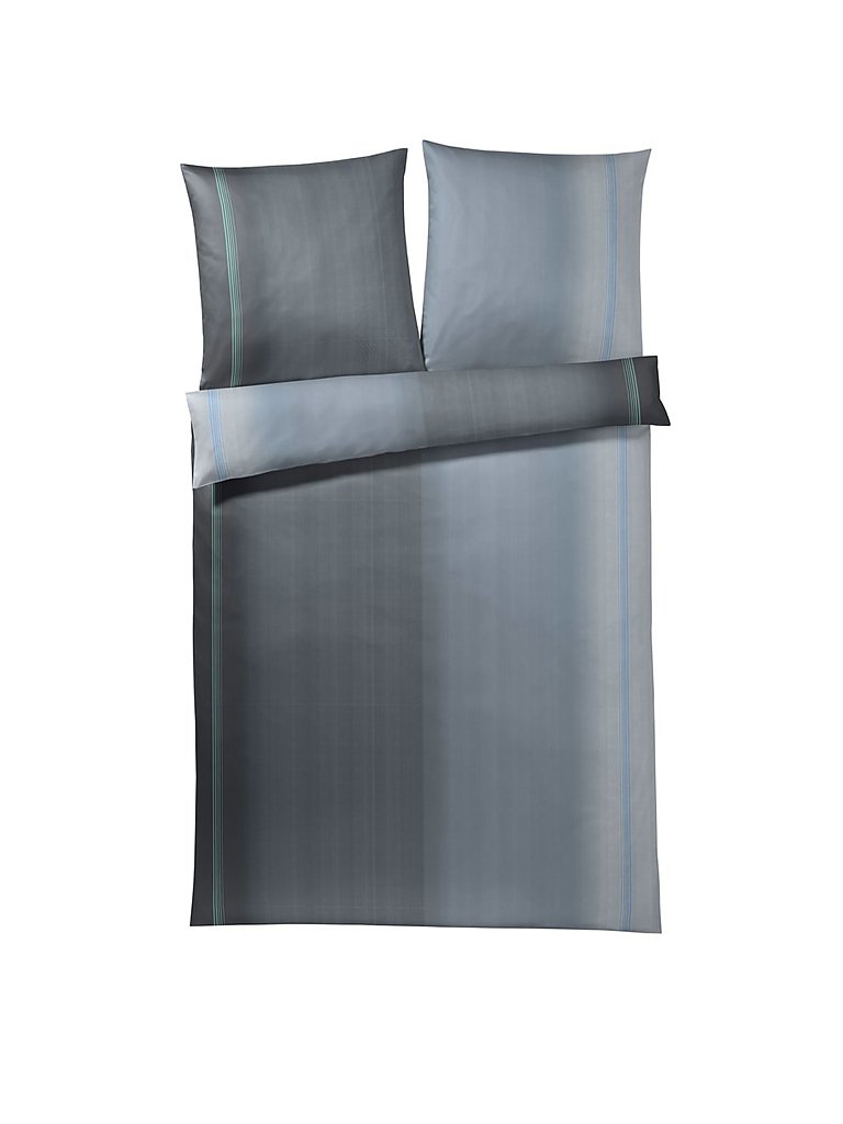 JOOP Satin-Bettwäsche Motion 70x90cm / 140x200cm (Graphit) grau