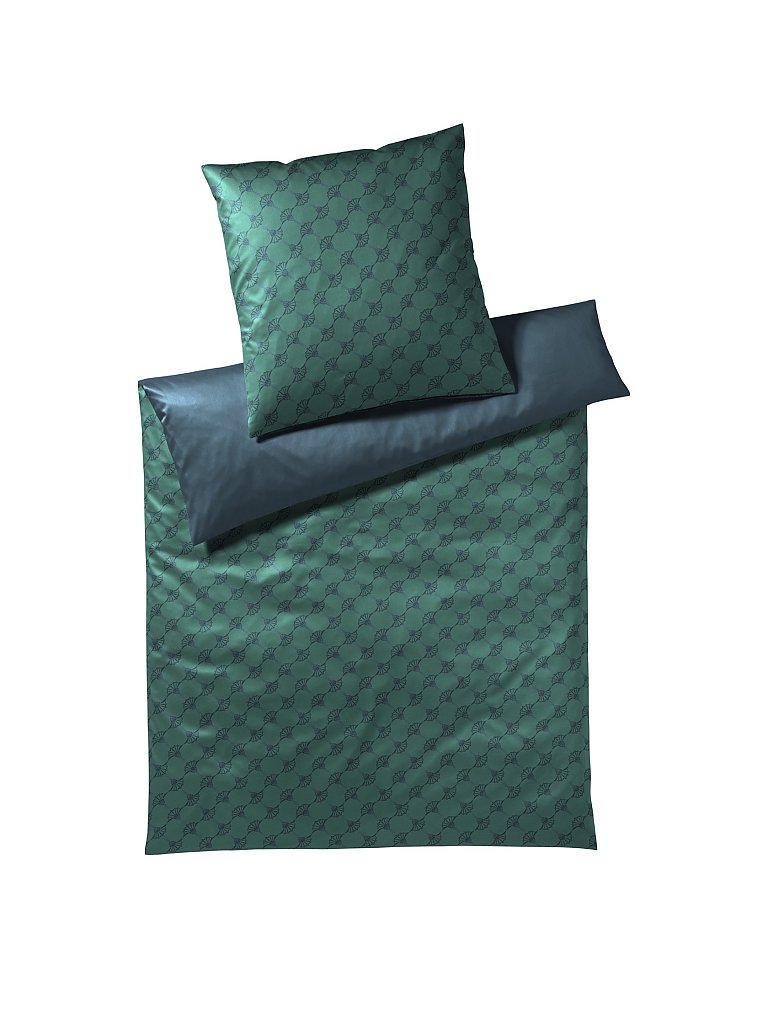JOOP Satin-Bettwäsche Cornflower Double 70x90cm/140x200cm (Emerald Green) petrol