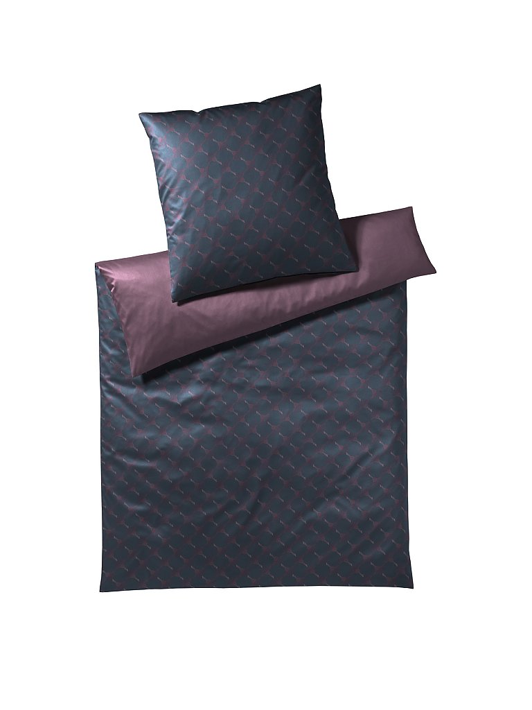 JOOP Satin-Bettwäsche Cornflower Double 70x90cm/140x200cm (Midnight Purple) blau