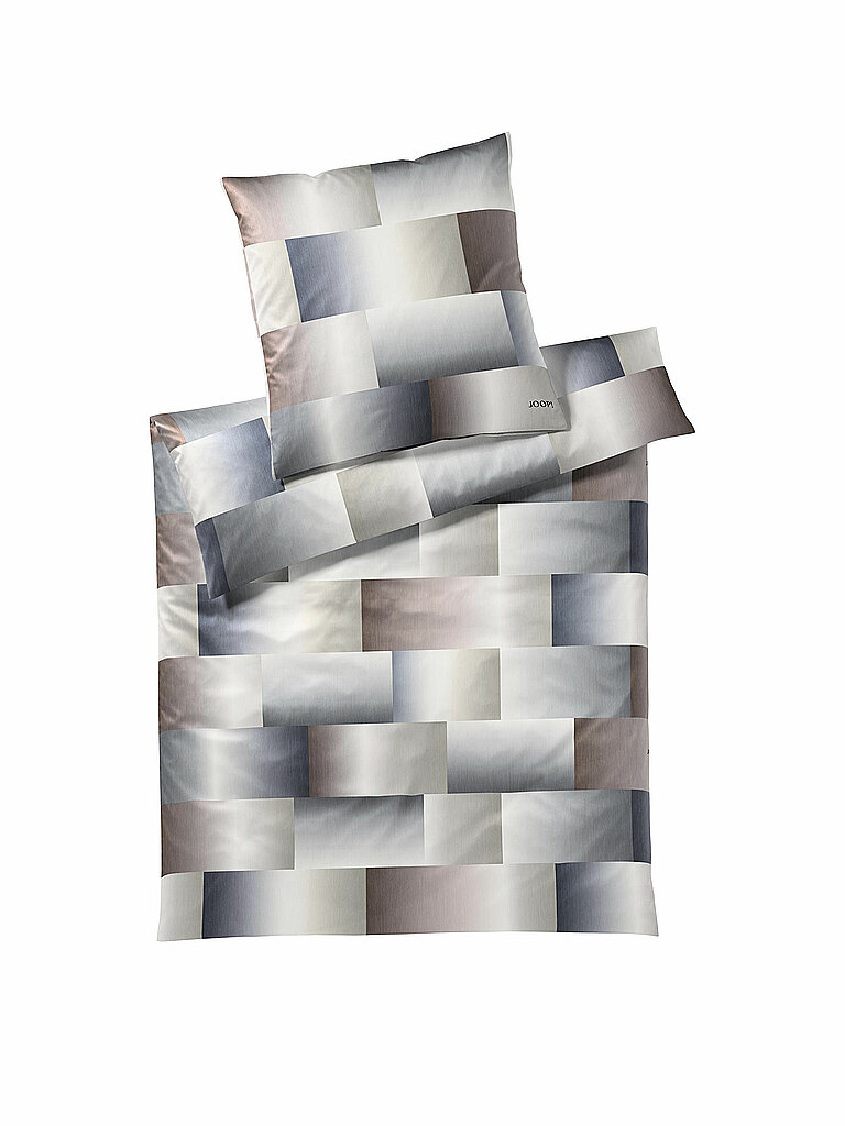 JOOP Satin-Bettwäsche Vague 70x90cm/140x200cm (Stone Shades) grau