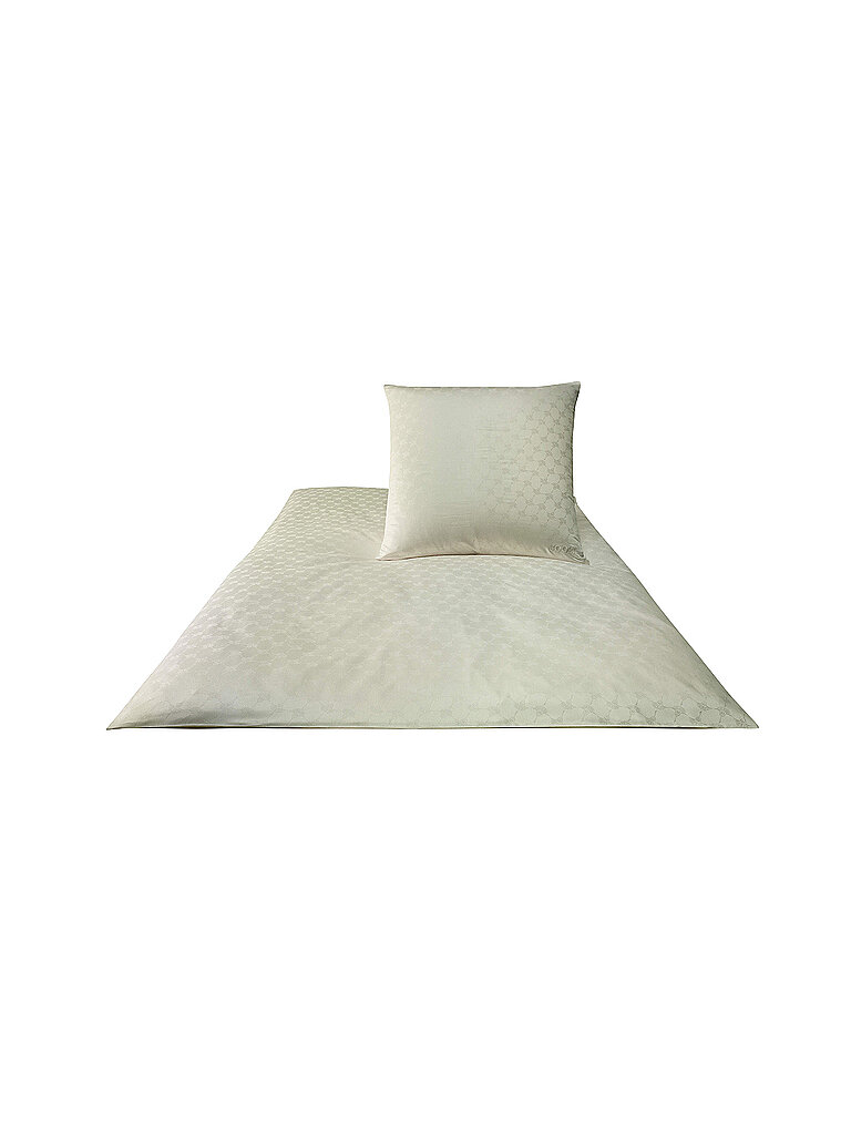 JOOP Satin Bettwäsche Cornflower 70x90cm / 140x220cm Natur creme