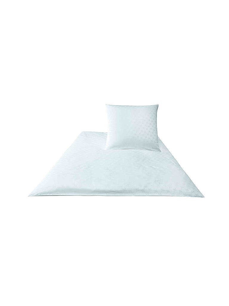 JOOP Satin Bettwäsche Cornflower 2x 70x90cm/200x200cm Weiss weiss