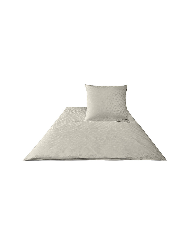 JOOP Satin Bettwäsche Cornflower 2x 70x90cm/200x200cm Sand beige