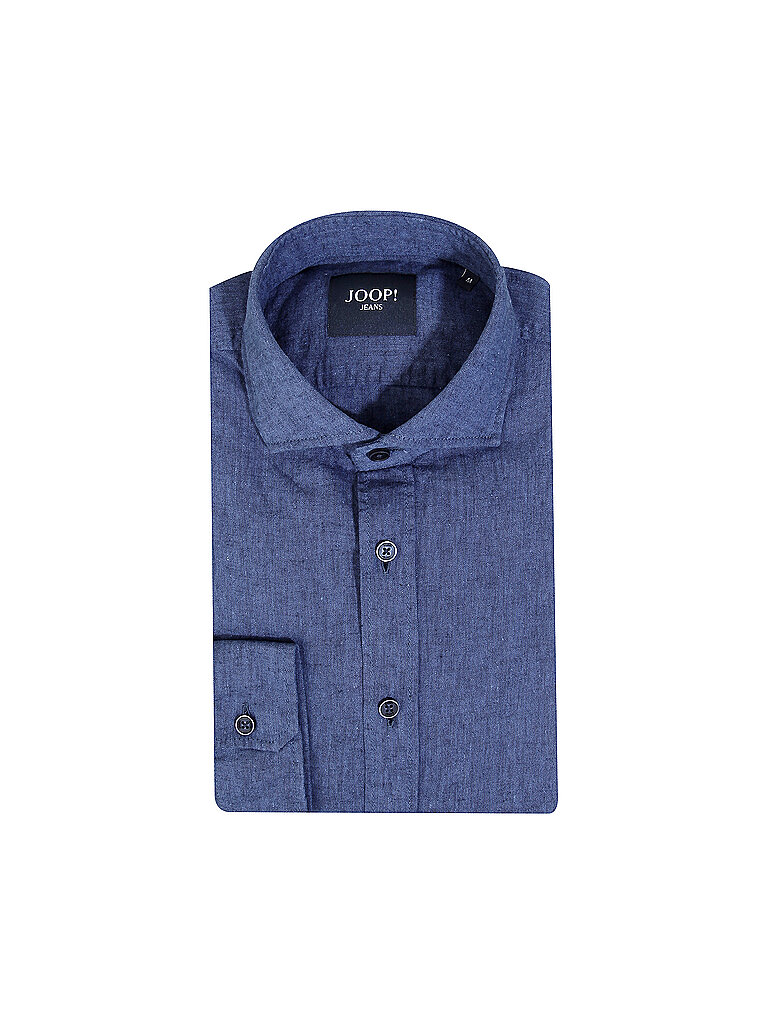 JOOP Leinenhemd Modern Fit Hanjo blau | S