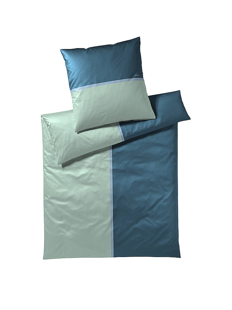 JOOP Satin Bettwäsche Limit 70x90cm/140x200cm Pool blau