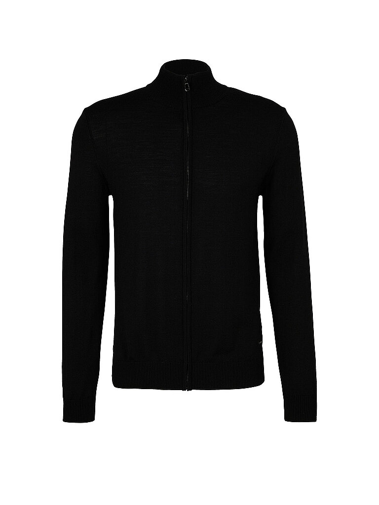 Strickjacke aus Schurwolle mit Stehkragen Modell Davis