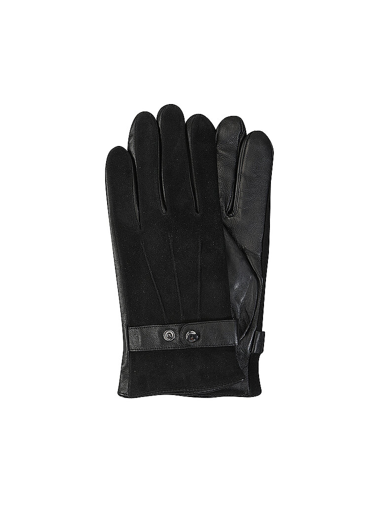 Lederhandschuhe aus Schafsleder mit Druckknopfriegel
