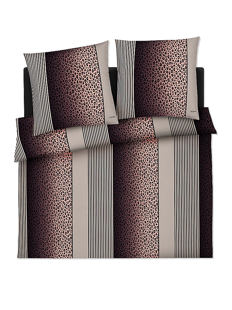 JOOP Satin Bettwäsche LEO 2x 70x90cm / 200x200cm Stone grau