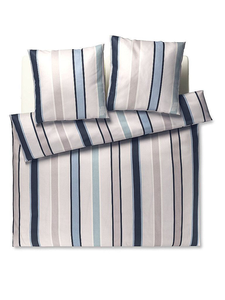 JOOP Satin Bettwäsche Banks 2x 70x90cm / 200x200cm Ocean hellblau