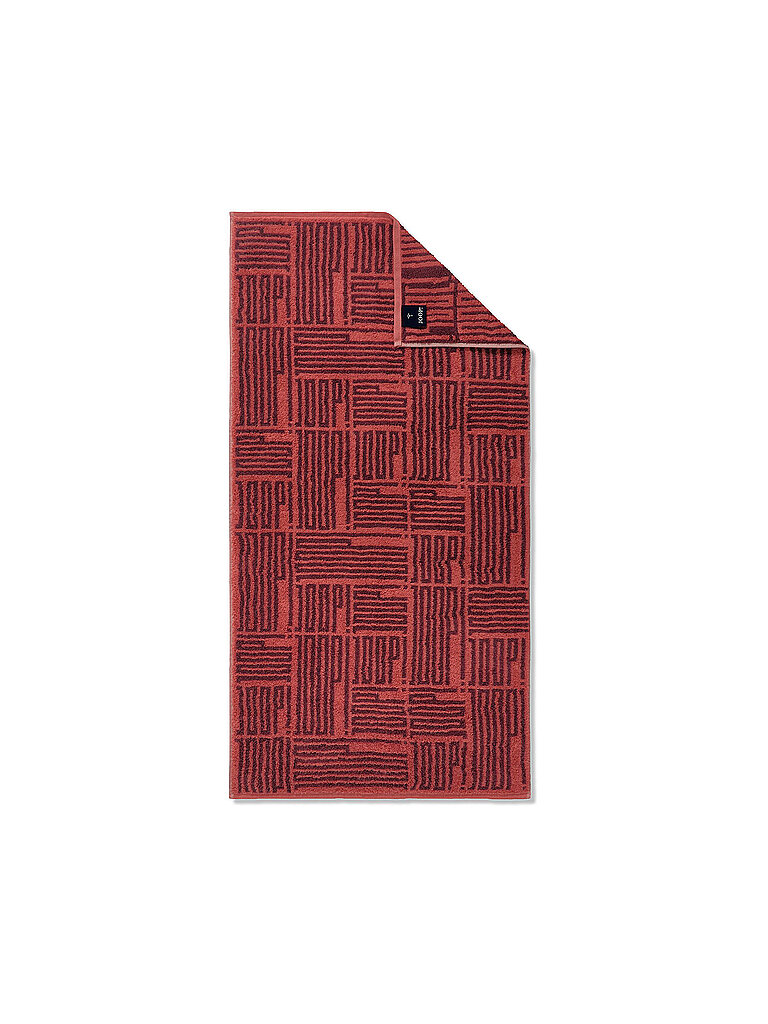 JOOP Handtuch 50x100cm BARS ALLOVER Siena rot