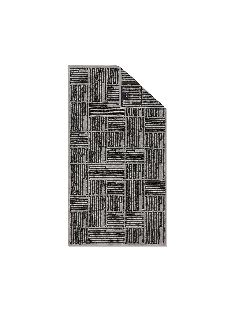 JOOP Duschtuch 80x150cm BARS ALLOVER Platin hellgrau