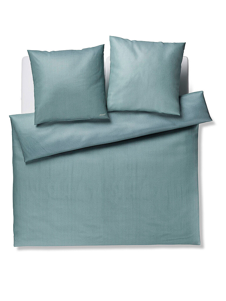 JOOP Satin Bettwäsche HERRINBONE 2x70x90cm/200x200cm Emerald dunkelgrün