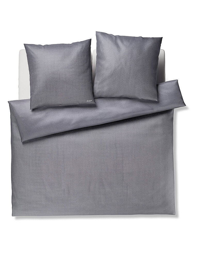 JOOP Satin Bettwäsche HERRINBONE 2x70x90cm/200x200cm Stone grau