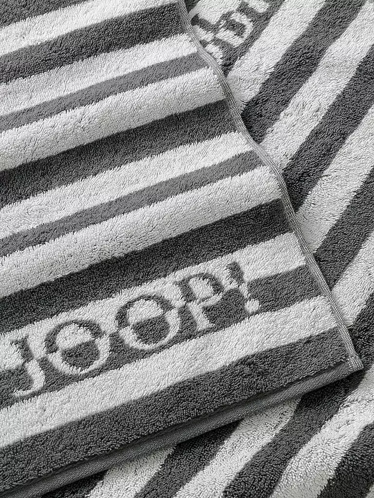 JOOP | Duschtuch SPLIT STRIPES 80x150cm Stein | grau