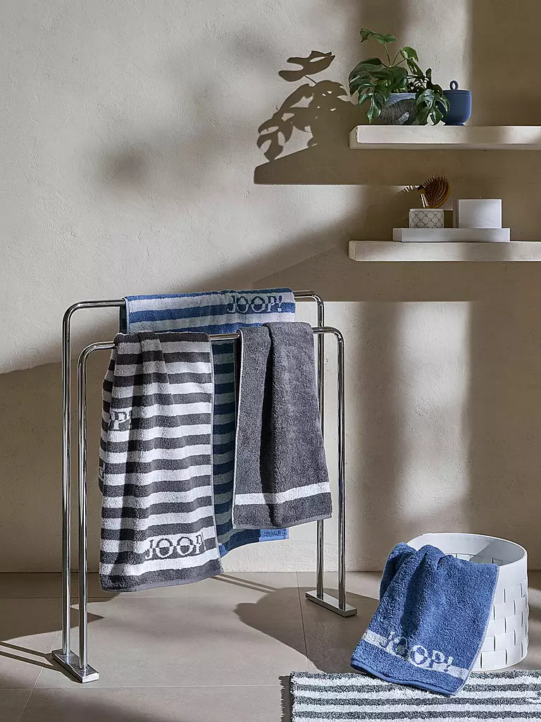 JOOP | Duschtuch SPLIT STRIPES 80x150cm Stein | hellgrün