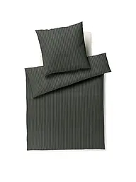 JOOP | Flanell Bettwäsche 70x90cm/140x200cm SOFT STRIPES Anthrazit | Hellgrün