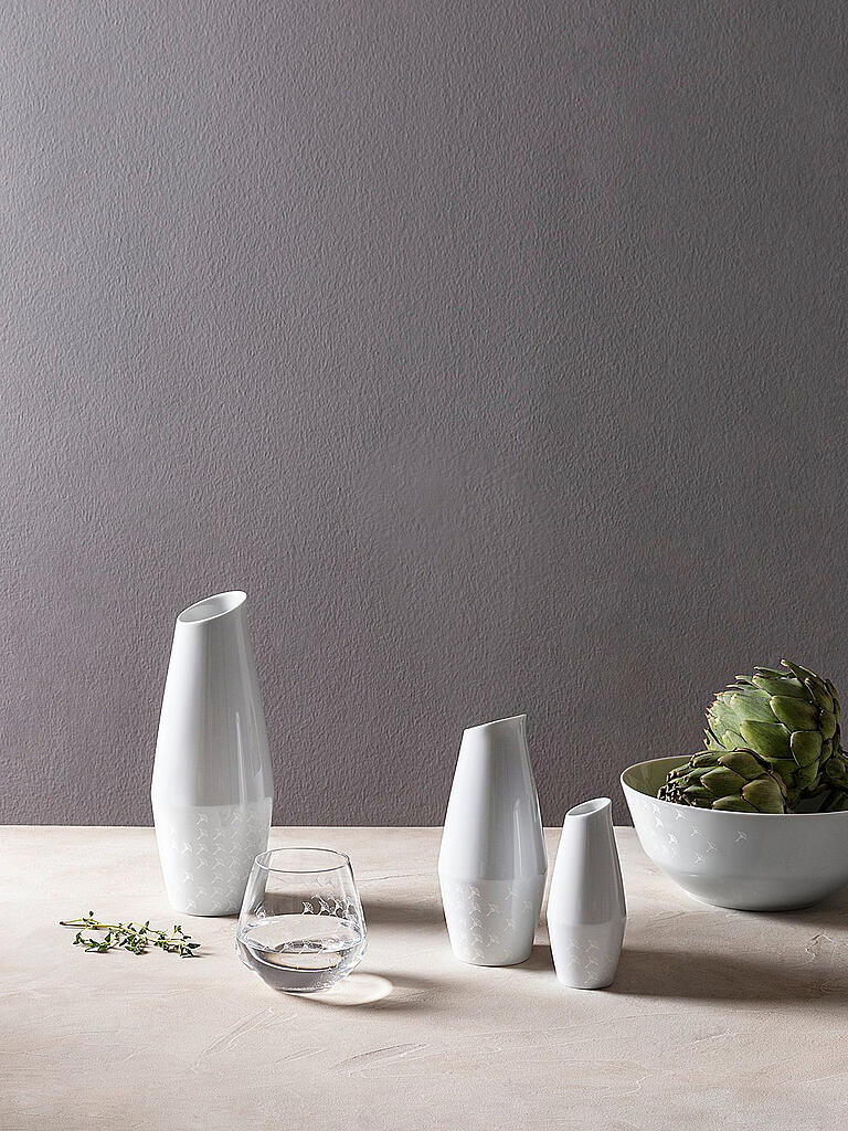 JOOP Karaffe/Vase 1l Faded Cornflower Weiss weiß