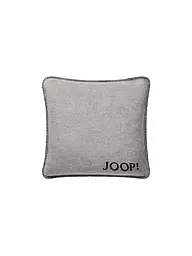 JOOP | Kissenhülle "Uni Doubleface" 50x50cm (Ecru-Feder) | grau