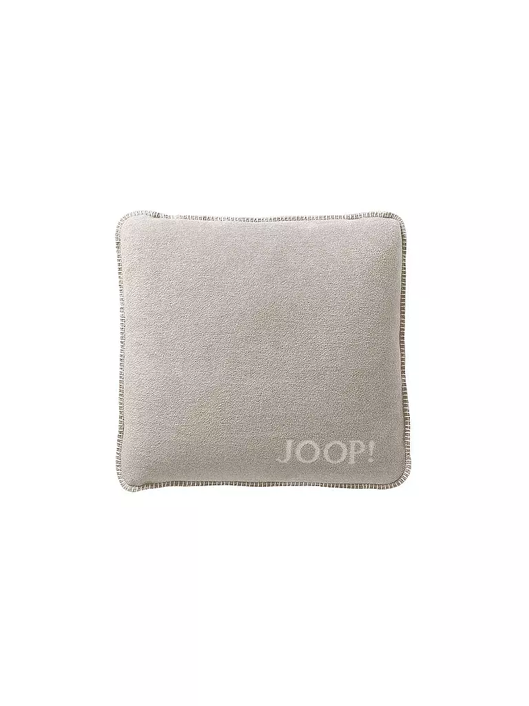 JOOP | Kissenhülle "Uni Doubleface" 50x50cm (Ecru-Feder) | creme