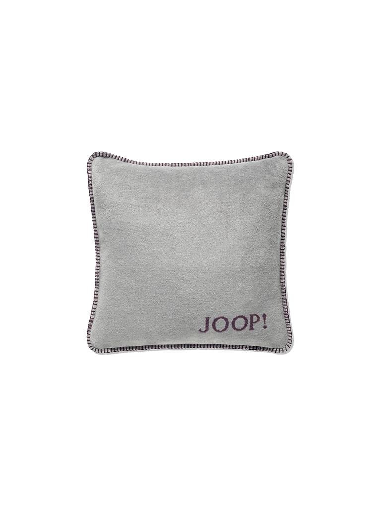 JOOP | Kissenhülle "Uni Doubleface" 50x50cm (Graphit-Bordeaux) | rot