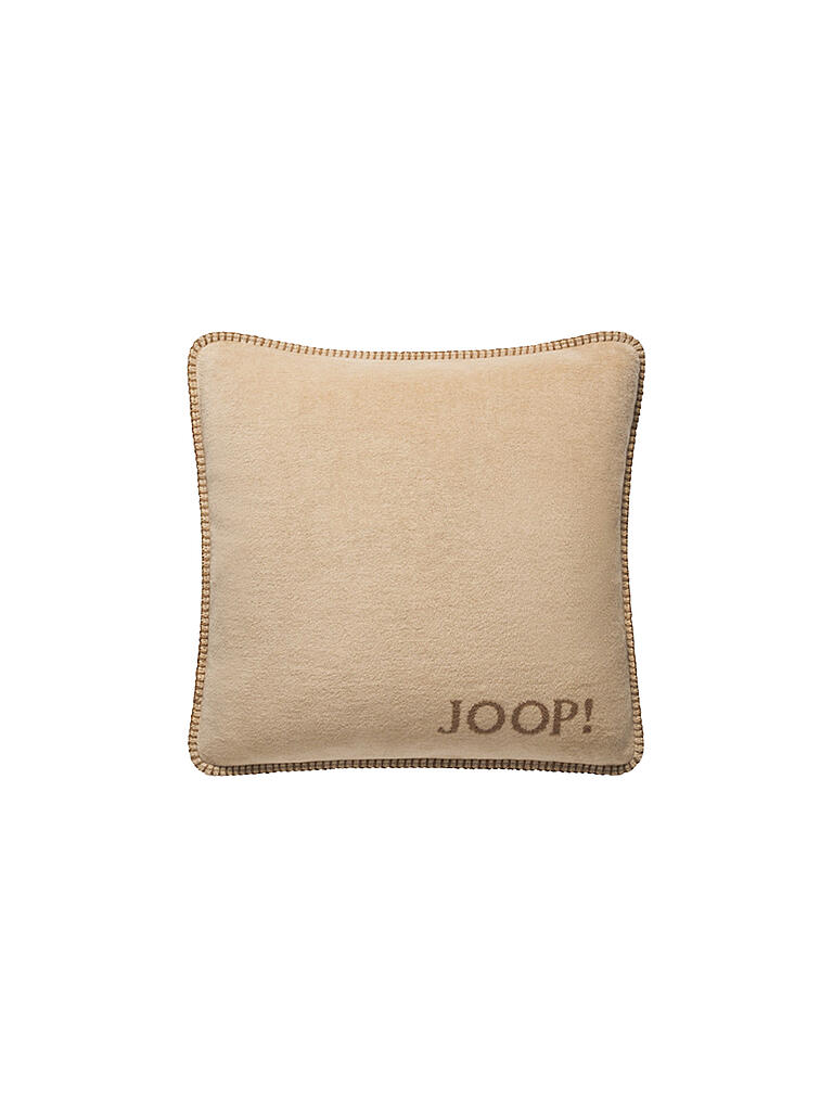 JOOP | Kissenhülle "Uni Doubleface" 50x50cm (Macchiatto-Cashew) | braun