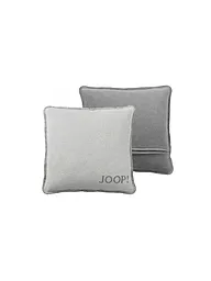 JOOP | Kissenhülle "Uni Doubleface" 50x50cm (Ecru-Feder) | grau