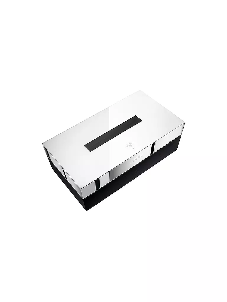 JOOP | Kleenexbox Chromeline Black 23x12cm | silber