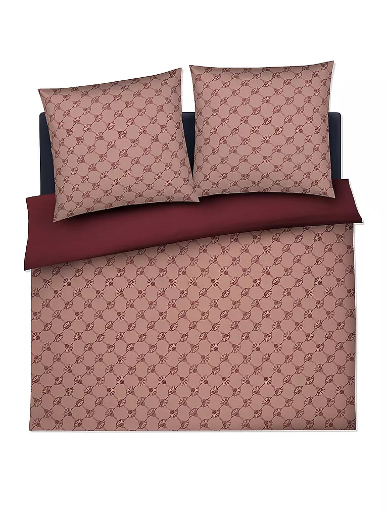 JOOP | Satin Bettwäsche CORNFLOWER DOUBLE  2x70x90cm/200x200cm Fine Rouge | dunkelrot