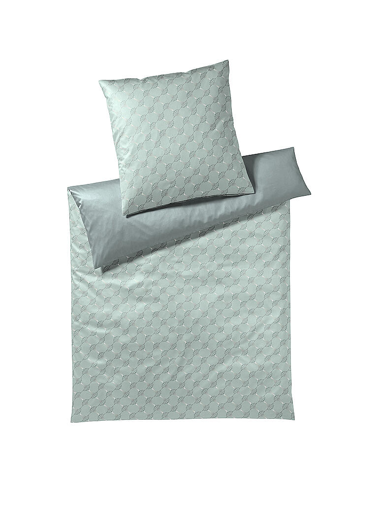 JOOP | Satin Bettwäsche Cornflower Double 70x90cm/140x200cm Aqua Foam/Mint | türkis