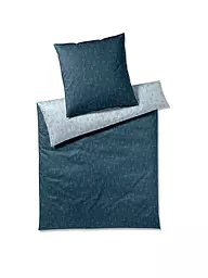 JOOP | Satin Bettwäsche CORNFLOWER GLAM 70x90cm/140x200cm Navy | dunkelblau
