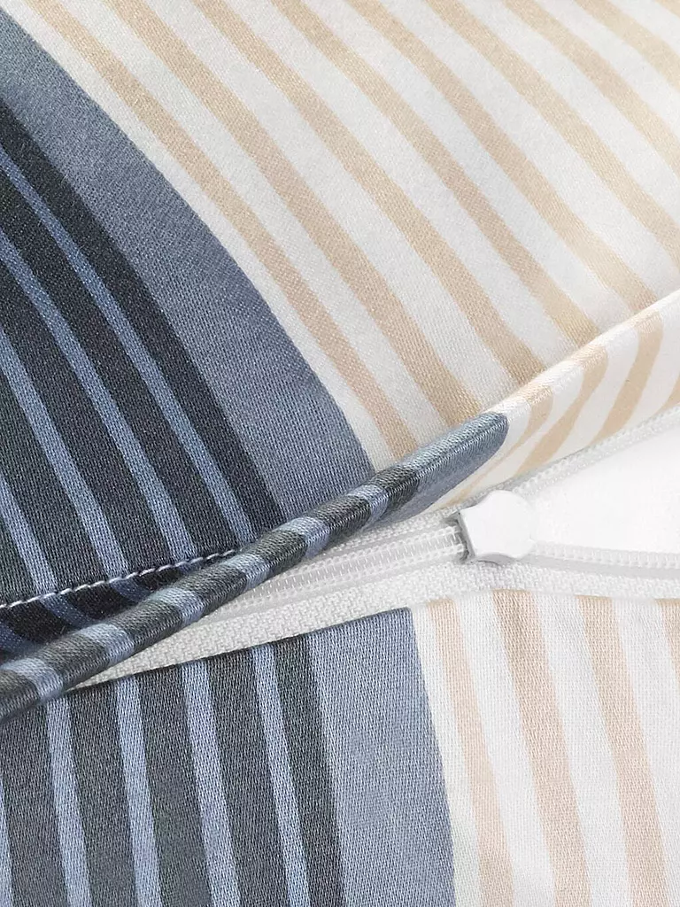 JOOP | Satin Bettwäsche Cornflower Stripes 70x90cm / 140x220cm Deep Coal | beere