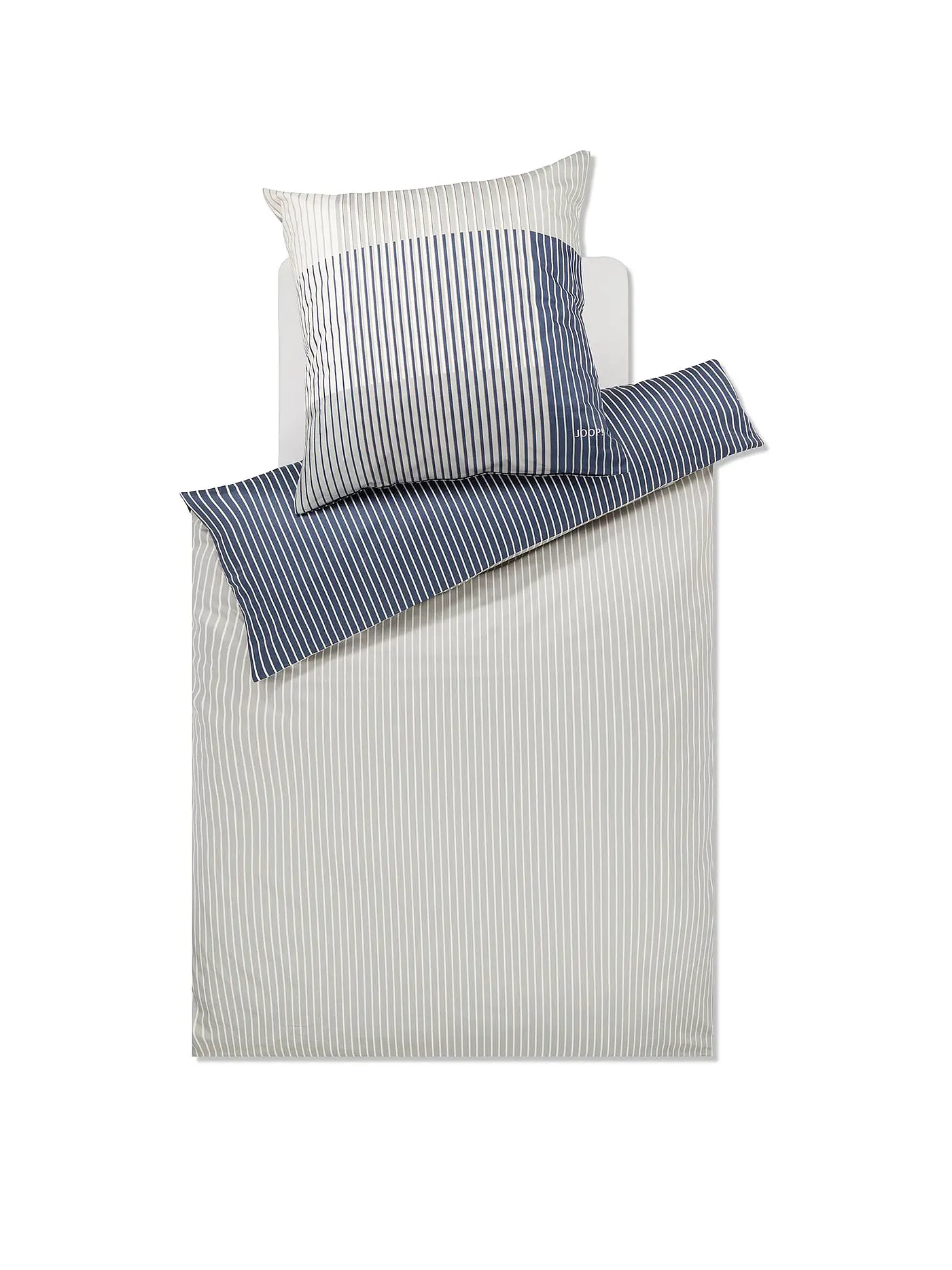 JOOP | Satin Bettwäsche DIVIDED 70x90cm / 140x220cm Jade | hellgrün