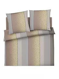 JOOP | Satin Bettwäsche LEO 2x 70x90cm / 200x200cm Stone | creme