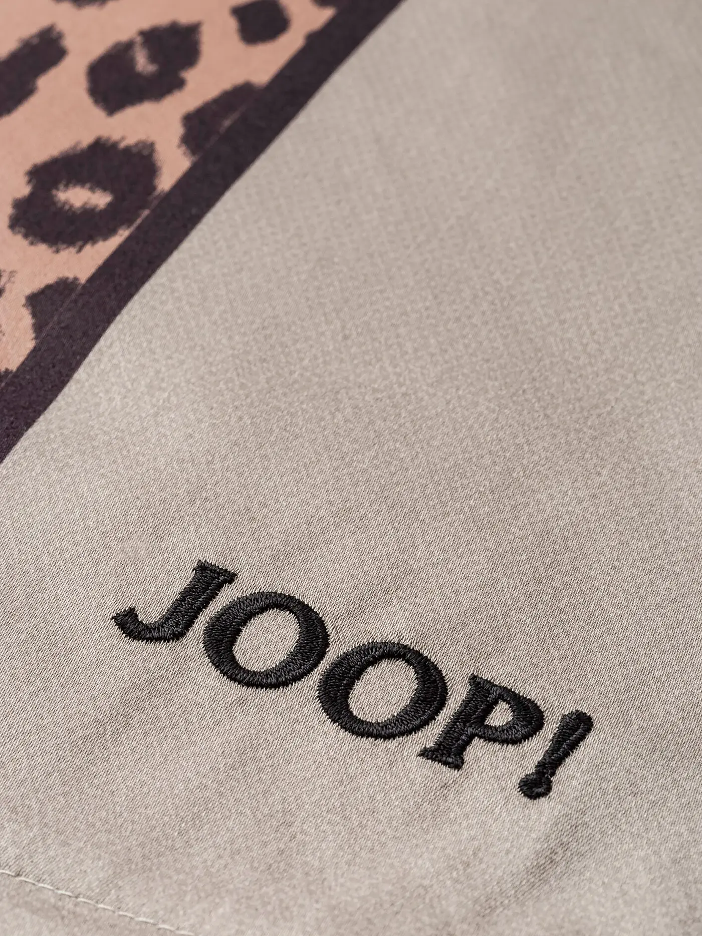 JOOP | Satin Bettwäsche LEO 70x90cm / 140x200cm Stone | grau