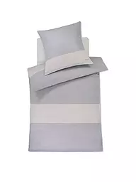 JOOP | Satin Bettwäsche SPLIT 70x90cm / 140x200cm Stone | hellgrau