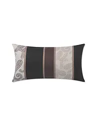JOOP | Satin Kissenhülle 40x80cm PAISLEY STRIPES Dunkelrot  | schwarz