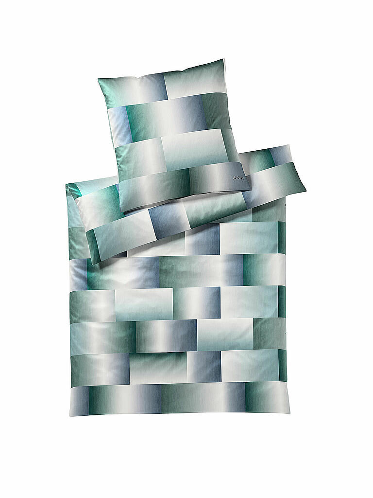 JOOP | Satin-Bettwäsche "Vague" 70x90cm/140x200cm (Silver Blue) | blau