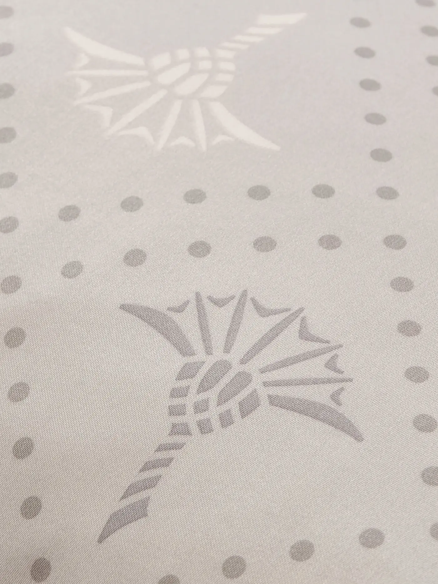 JOOP | Satin-Bettwäsche CORNFLOWER CHARM 70x90 / 140x200cm Stone | hellgrau