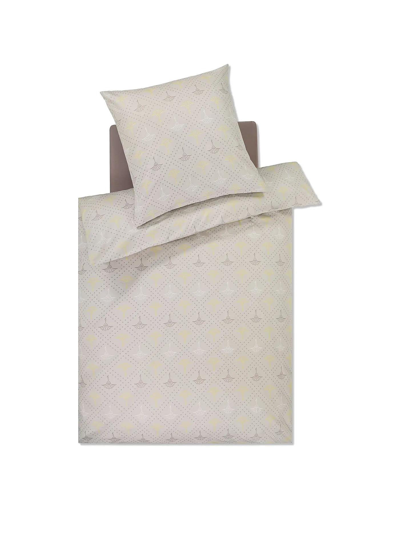 JOOP | Satin-Bettwäsche CORNFLOWER CHARM 70x90 / 140x200cm Nude | creme