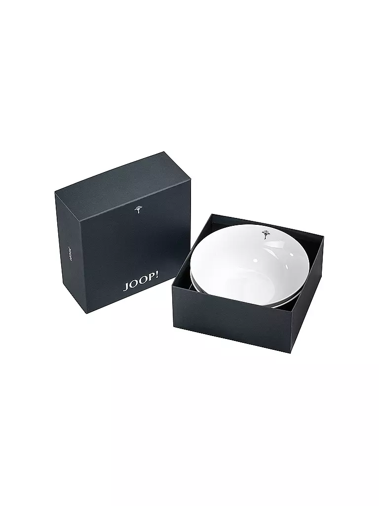JOOP | Schalen 2er Set 13x5,5cm Single Cornflower Weiss | weiss