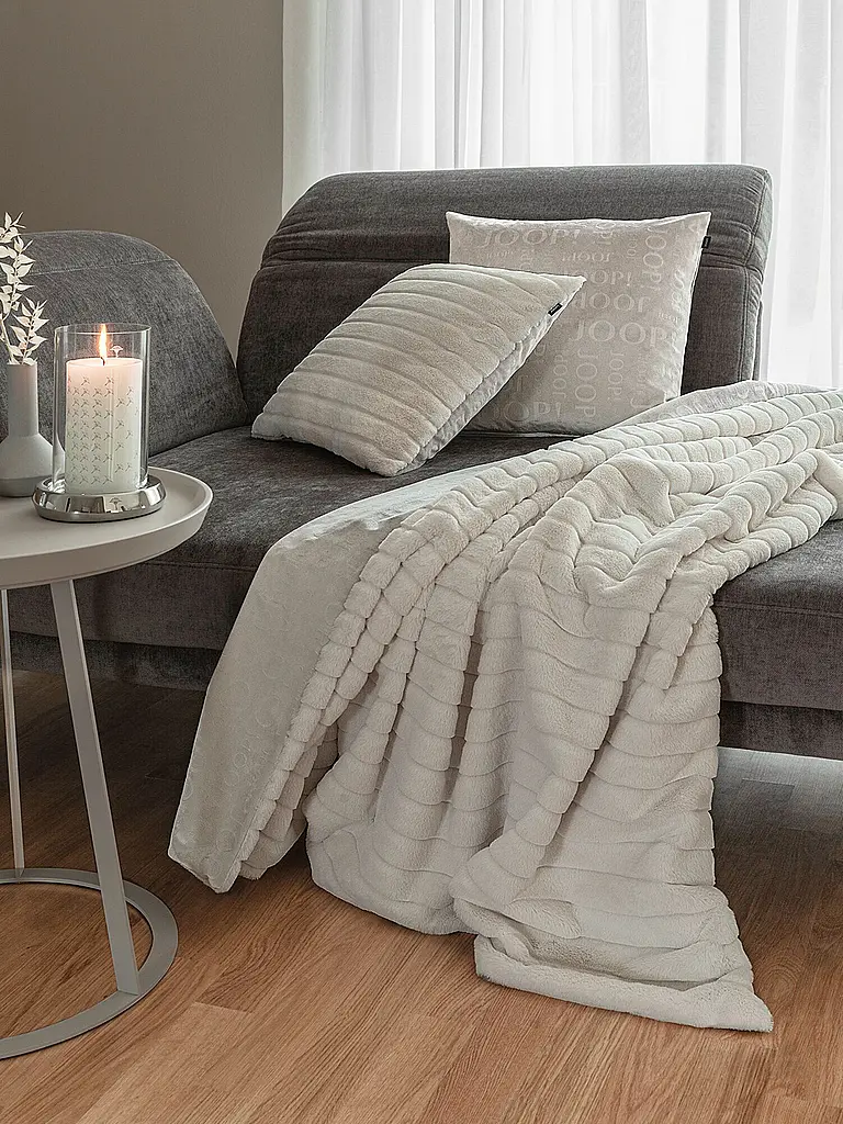 JOOP | Tagesdecke - Plaid CORNFLOWER GLAM 130x170cm Natur | 