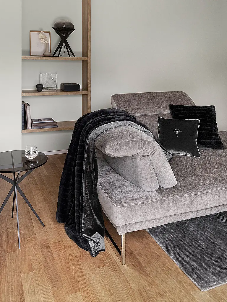 JOOP | Tagesdecke - Plaid CORNFLOWER GLAM 130x170cm Silber | 