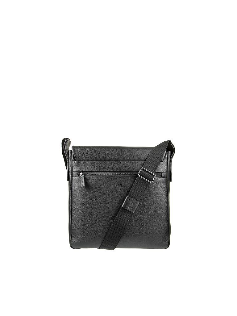 Herren Leder Tasche Schultertasche Umhängetasche in Schwarz Cardona Zelos JOOP