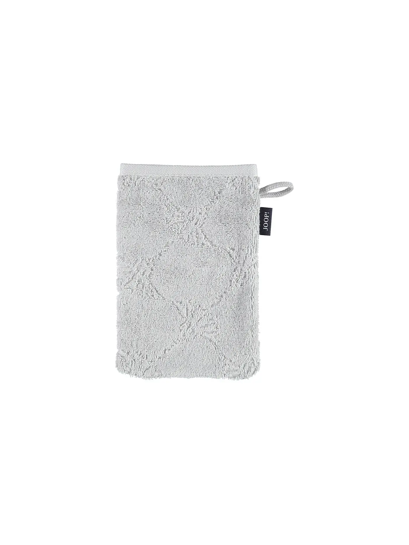 JOOP | Waschhandschuh Cornflower 16x22cm  Anthrazit | silber
