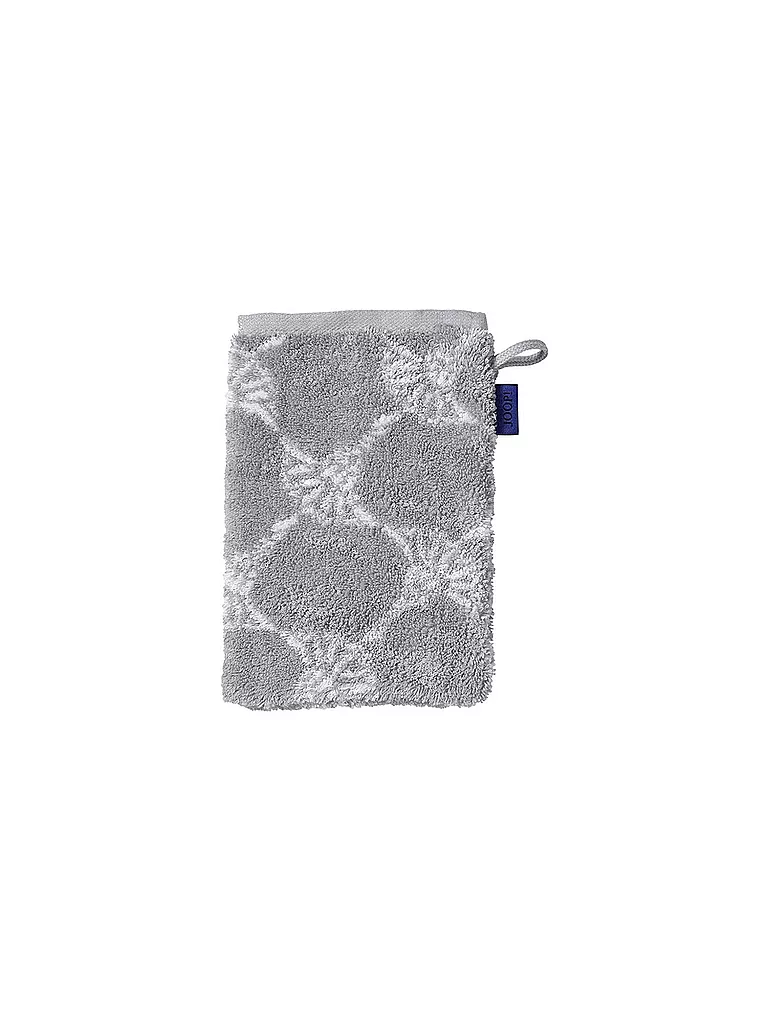 JOOP | Waschhandschuh Cornflower 16x22cm Silber | grau